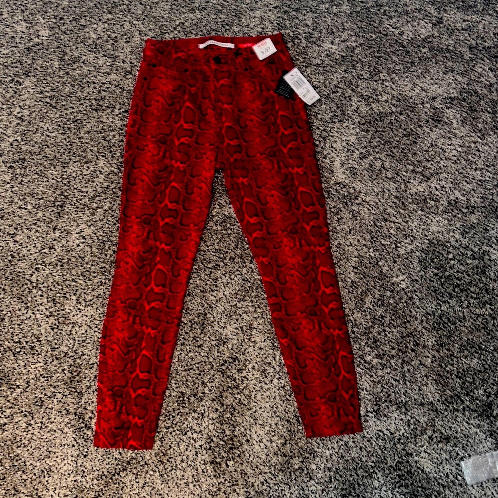 Celebrity Pink, The Spice, hi-rise red snakeskin jeans. Juniors